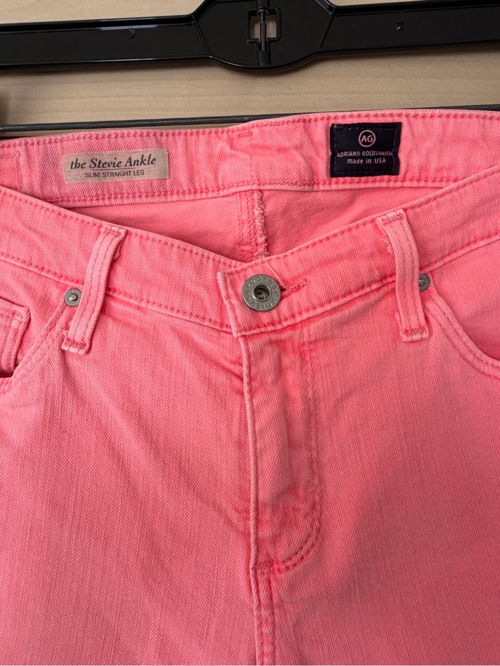 Women's AG Neon Pink Skinny Jeans - Picture 3 of 6